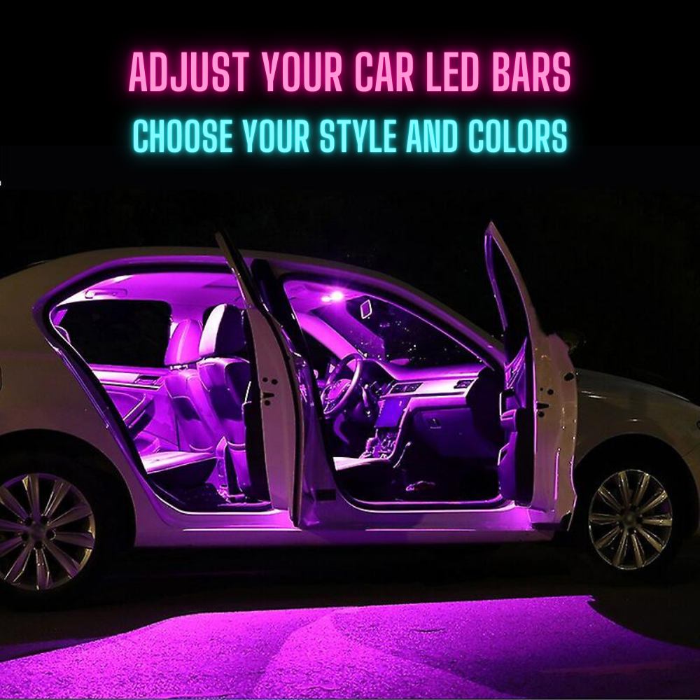 Car LED Bar Ljusremsa - Flerfärgad Interiör Bilbelysning