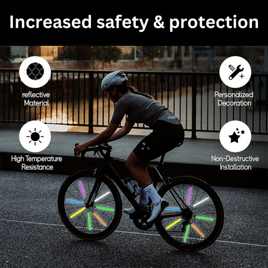 Cykel reflektorer i 6 olika färger - Kläm fast på hjulets ekrar - Ökad säkerhet