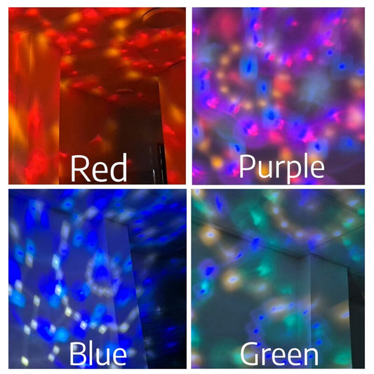 Discoboll - Musikstyrd, Roterande LED Discolampa med USB