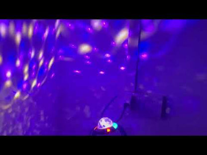 Discoboll - Musikstyrd, Roterande LED Discolampa med USB