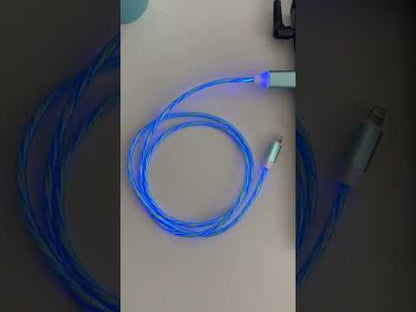 Lysande mobilkabel Flödande Vatten