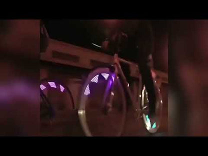 LED cykelljus på hjulets ekrar - Växlar mellan 30 olika färgmönster, 14 LEDs